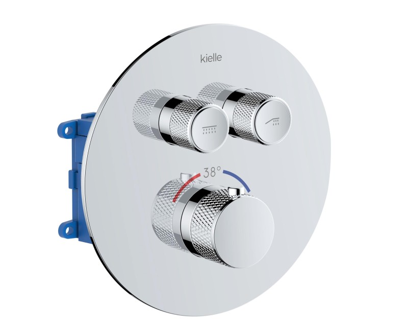 Dušas sistēma Kielle Oudee iebūvējams ar termostatu, Hromēts 20627SPT40