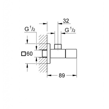 Dušas izvads GROHE Eurocube StarLight® apdare, Hromēts 22013000