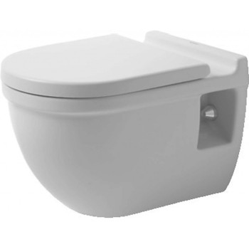 Подвесной унитаз Duravit Starck 3 Comfort WonderGliss без крышки, Белый