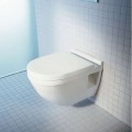 Подвесной унитаз Duravit Starck 3 Comfort WonderGliss без крышки, Белый