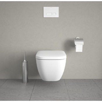 Подвесной унитаз Duravit Happy Rimless D.2 WonderGliss, без крышки, белый