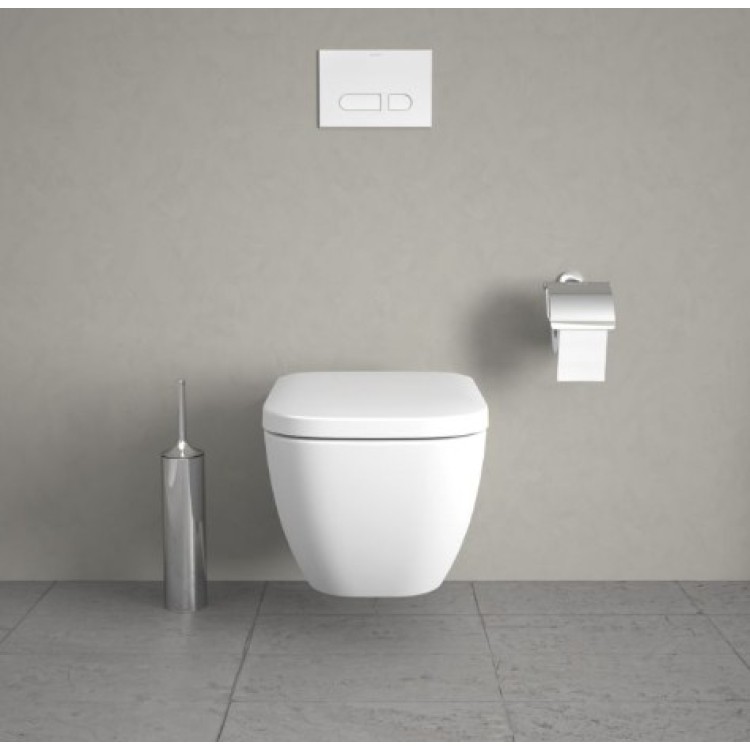 Piekaramais pods Duravit Happy Rimless D.2 WonderGliss, bez vāka, Balts Piekaramais pods Duravit Happy Rimless D.2 WonderGliss, bez vāka, Balts