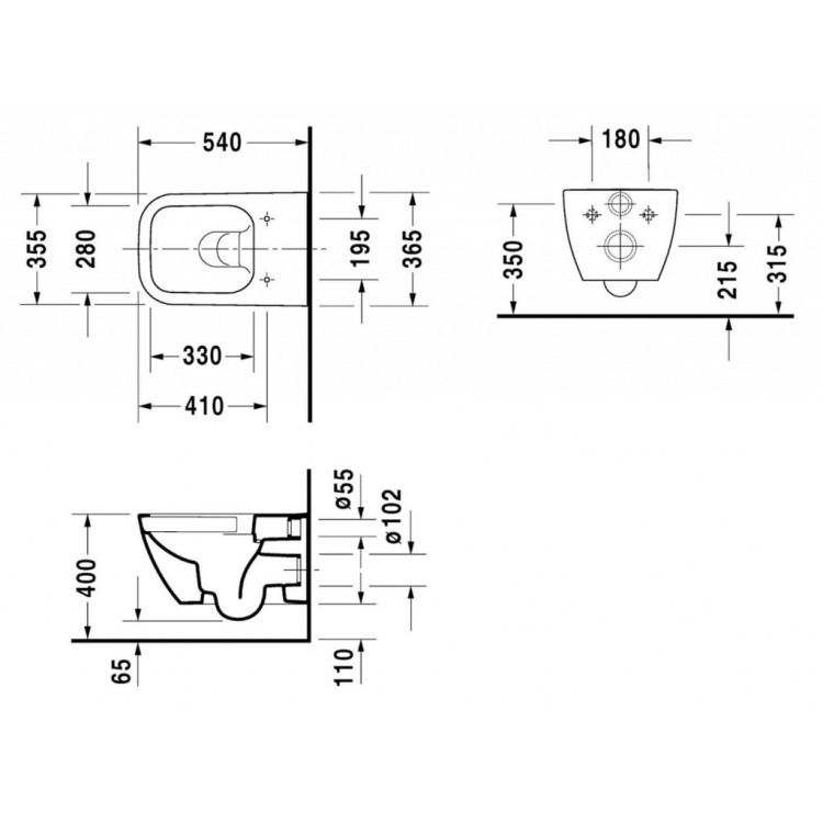 Piekaramais pods Duravit Happy D.2 HygieneGlaze Rimless, Bez Vāka, Balts Piekaramais pods Duravit Happy D.2 HygieneGlaze Rimless, Bez Vāka, Balts