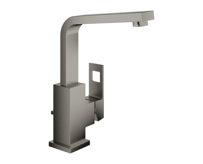Grohe Eurocube L-Size смеситель для раковины с pop up клапаном, матовый Hard Graphite 23135AL0
