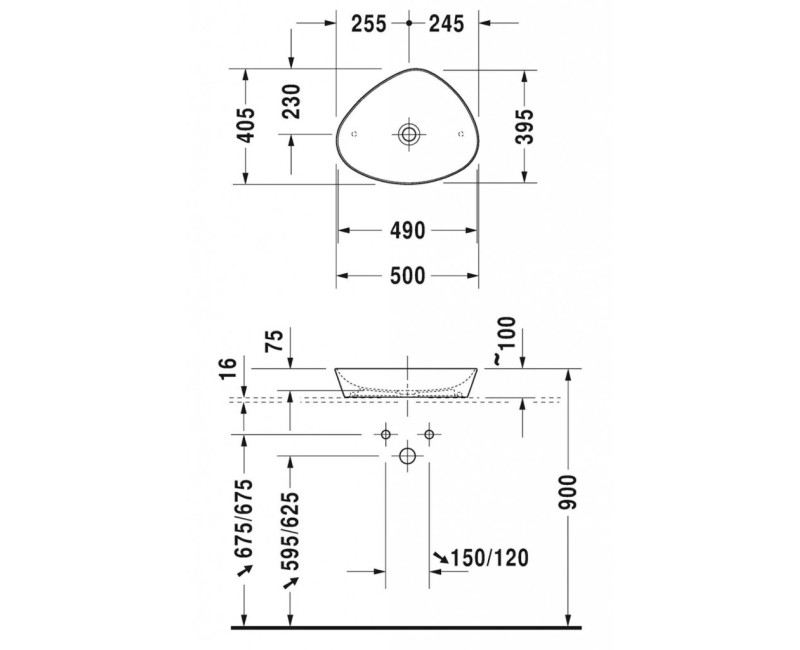 Раковина для ванной Duravit Cape Cod 50x41см, белая