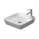 Vannas istabas izlietne Duravit Cape Cod DuraCeram®, WonderGliss 46x46cm, uz virsmas, Balta Vannas istabas izlietne Duravit Cape Cod DuraCeram®, WonderGliss 46x46cm, uz virsmas, Balta