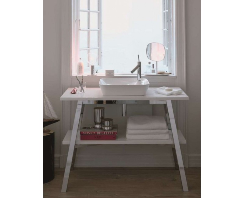Vannas istabas izlietne Duravit Cape Cod DuraCeram®, WonderGliss 46x46cm, uz virsmas, Balta