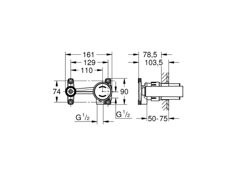 Iebūvējamā daļa GROHE  23429000