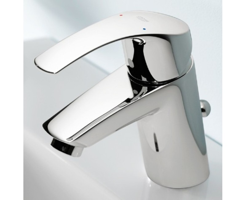 Grohe Eurosmart S-Size смеситель для раковины с pop up клапаном, хром 23456002