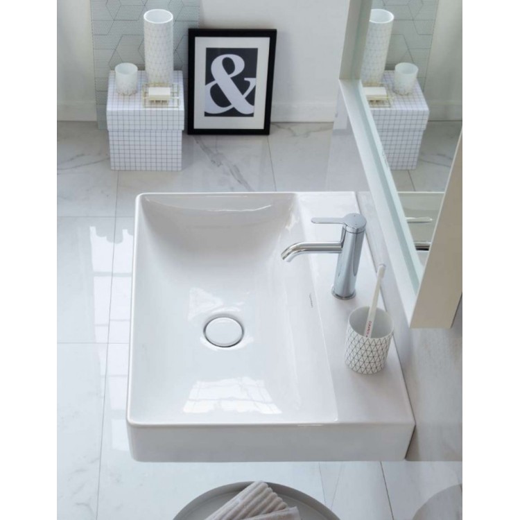 Vannas istabas izlietne Duravit DuraSquare WonderGliss, DuraCeram® 60x47cm, Balta Vannas istabas izlietne Duravit DuraSquare WonderGliss, DuraCeram® 60x47cm, Balta