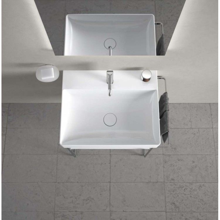 Vannas istabas izlietne Duravit DuraSquare WonderGliss, DuraCeram® 60x47cm, Balta Vannas istabas izlietne Duravit DuraSquare WonderGliss, DuraCeram® 60x47cm, Balta