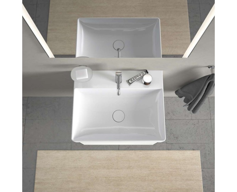Vannas istabas izlietne Duravit DuraSquare WonderGliss, DuraCeram® 60x47cm, Balta