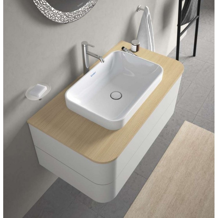 Раковина для ванной Duravit Happy D.2, 60x40 см, накладная, белая Раковина для ванной Duravit Happy D.2, 60x40 см, накладная, белая