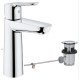 Grohe BauEdge M-size смеситель для раковины с pop up клапаном, хром 23758000 Grohe BauEdge M-size смеситель для раковины с pop up клапаном, хром 23758000