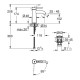 Vannas istabas Izlietnes maisītājs Grohe Essence New S-Size ar Push-Open, hromēts 23797001 Vannas istabas Izlietnes maisītājs Grohe Essence New S-Size ar Push-Open, hromēts 23797001