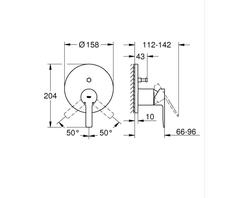 Смеситель для ванны/душа Grohe Lineare Встроенный хром