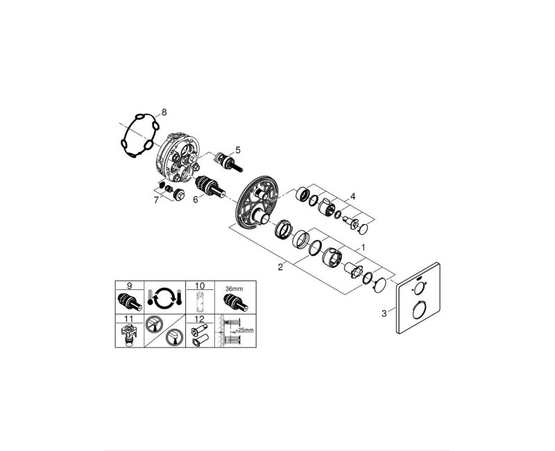 Grohe Grohtherm смеситель для душа с термостатом, хром 24079000