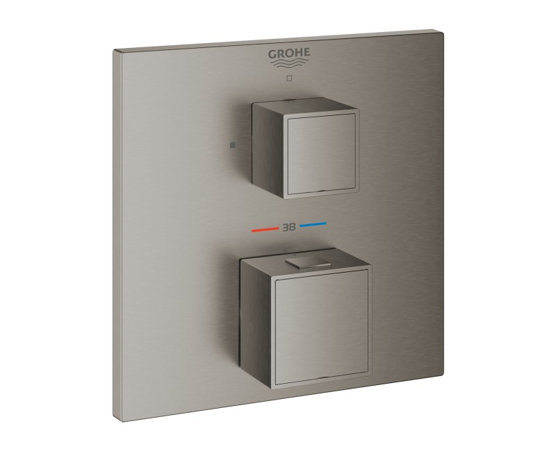 Vannas / Dušas maisītājs Grohe Grohtherm Cube iebūvējams, brushed Hard Graphite  24153AL0
