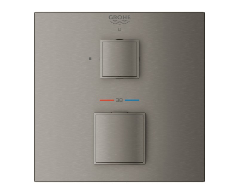 Vannas / Dušas maisītājs Grohe Grohtherm Cube iebūvējams, brushed Hard Graphite  24153AL0