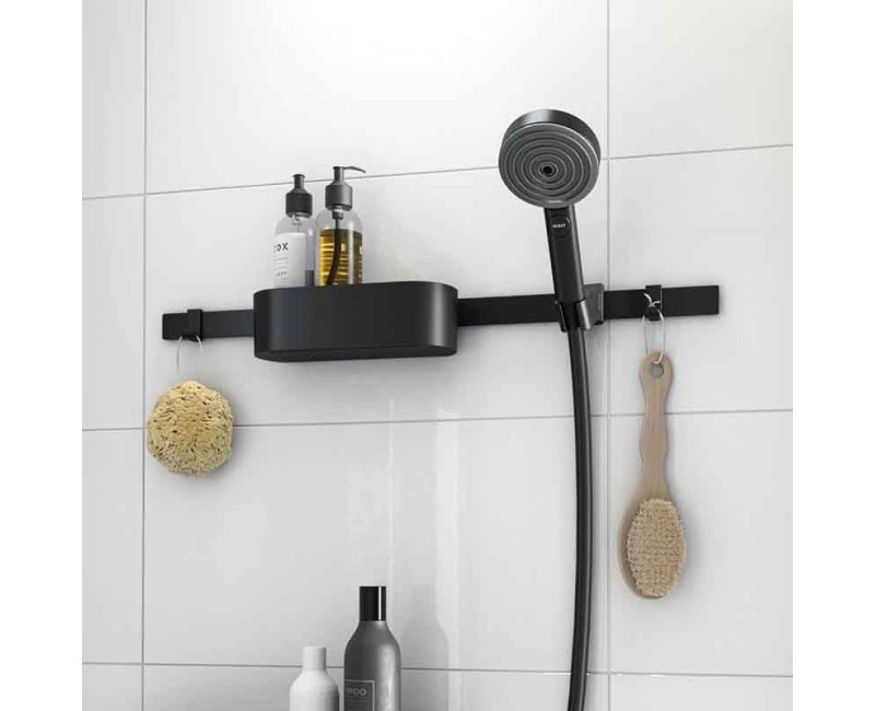 Dušas Komplekts Hansgrohe WallStoris Bundle hand shower 105 3jet Activation EcoSmart 24291670 Melns matēts