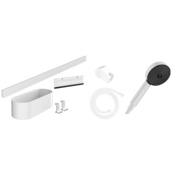 Душевой гарнитур Hansgrohe WallStoris Bundle ручной душ 105 3jet Активация EcoSmart 24291700 Белый Матовый