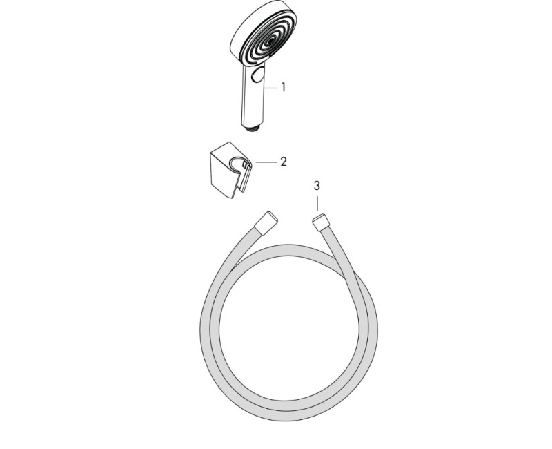 Душевой комплект Hansgrohe PulsifySelS 3j с держателем и душевым шлангом 1250mm chr 24302000