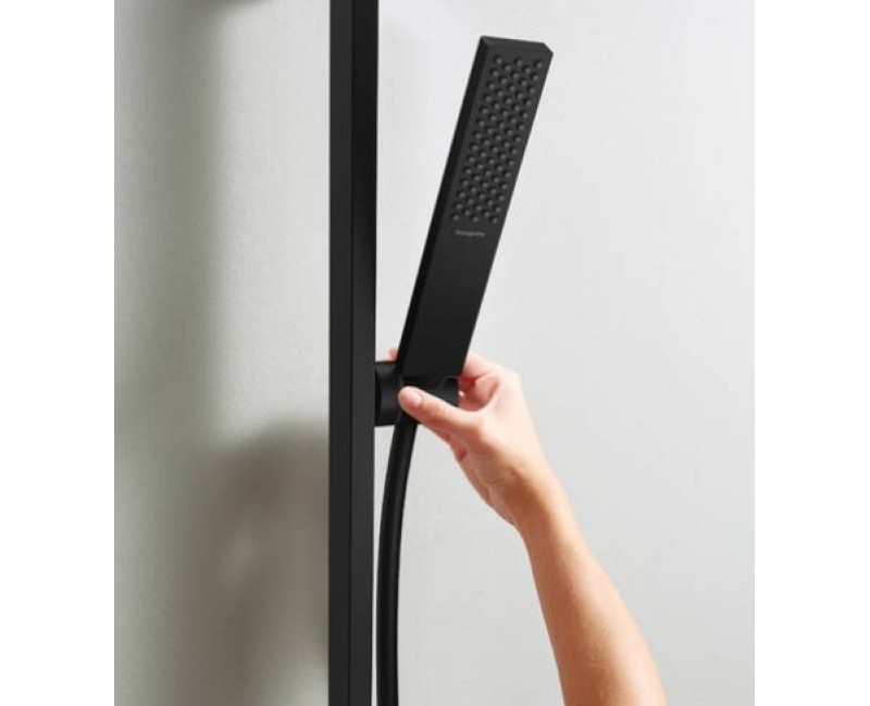 Dušas komplekts Hansgrohe  Pulsify E 1jet EcoSmart+Unica 900 24381670 Melns Matēts