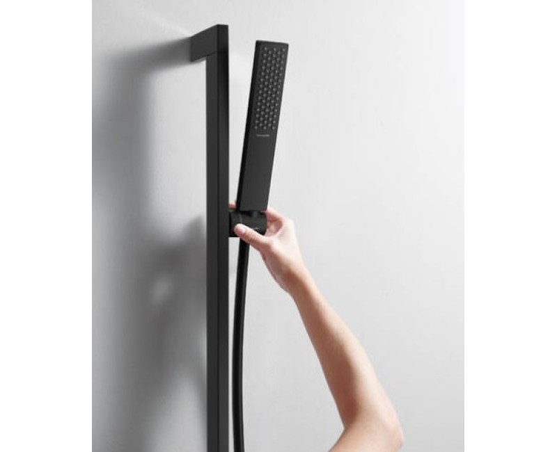 Dušas komplekts Hansgrohe  Pulsify E 1jet EcoSmart+Unica 650 24371670 Melns Matēts