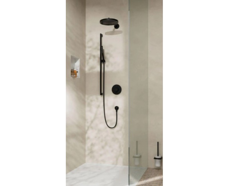 Dušas komplekts Hansgrohe  Pulsify S 1jet Unica 650mm 24372670 Melns Matēts