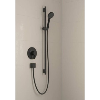 Dušas komplekts Hansgrohe  Unica S Puro Dušas stienis 650mm ar dušas vadu Isiflex 1600mm 24402670 Melns Matēts