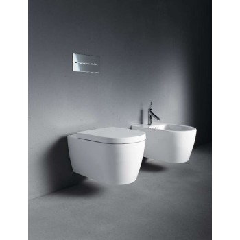 Подвесной унитаз Duravit ME by Starck WonderGliss Rimless без крышкиБелый