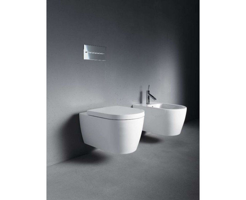 Подвесной унитаз Duravit ME by Starck WonderGliss Rimless без крышкиБелый