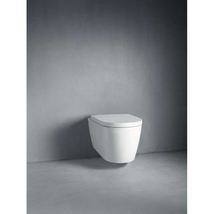 Подвесной унитаз Duravit ME by Starck Rimfree с HygieneGlaze без крышки, белый Подвесной унитаз Duravit ME by Starck Rimfree с HygieneGlaze без крышки, белый