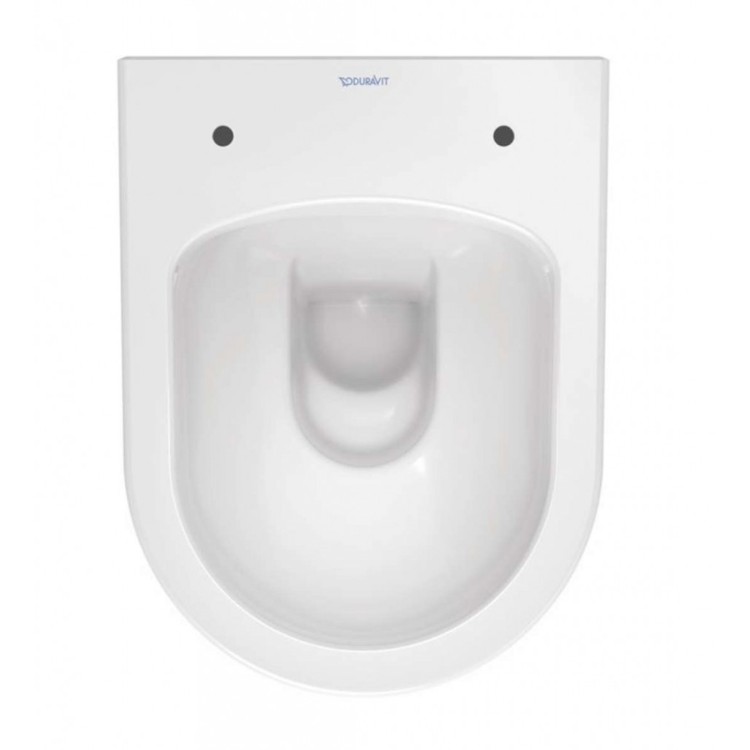 Подвесной унитаз Duravit ME by Starck Rimfree с HygieneGlaze без крышки, белый Подвесной унитаз Duravit ME by Starck Rimfree с HygieneGlaze без крышки, белый