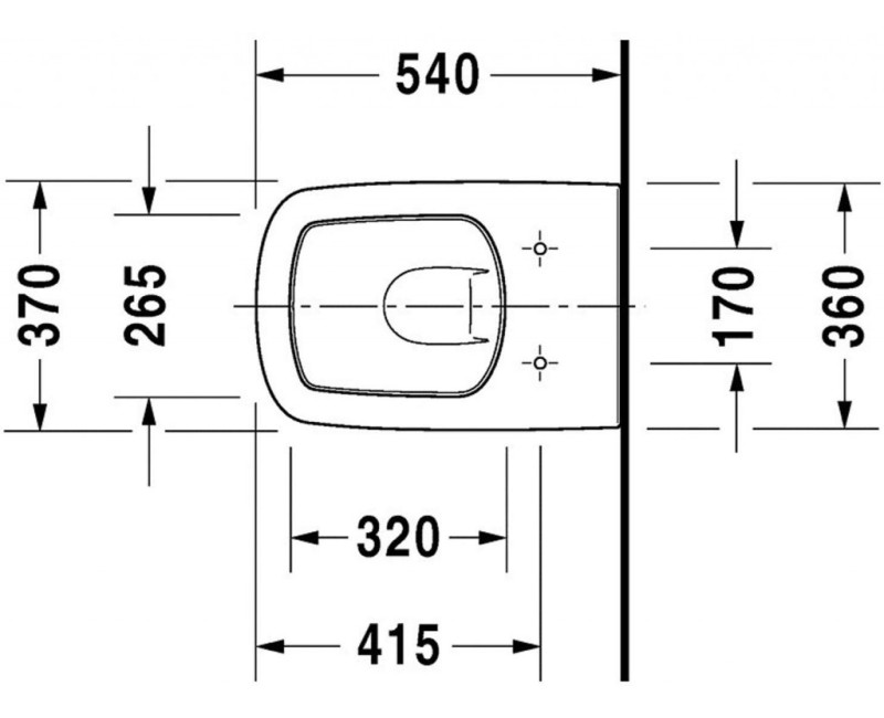 Подвесной унитаз Duravit DuraStyle без крышки Белый
