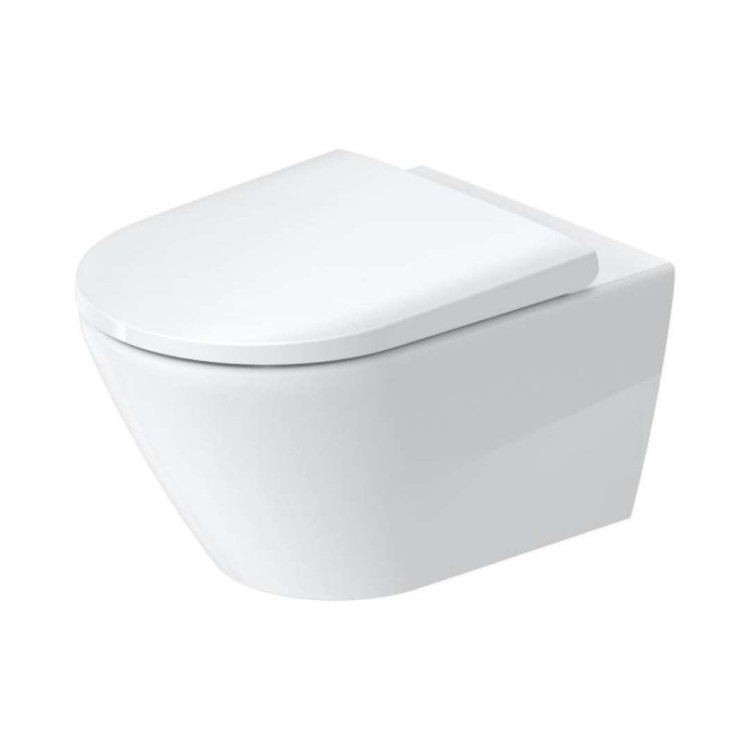 Piekaramais pods Duravit D-Neo Rimfree, Bez vāka, Balts