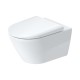 Piekaramais pods Duravit D-Neo Rimfree, Bez vāka, Balts