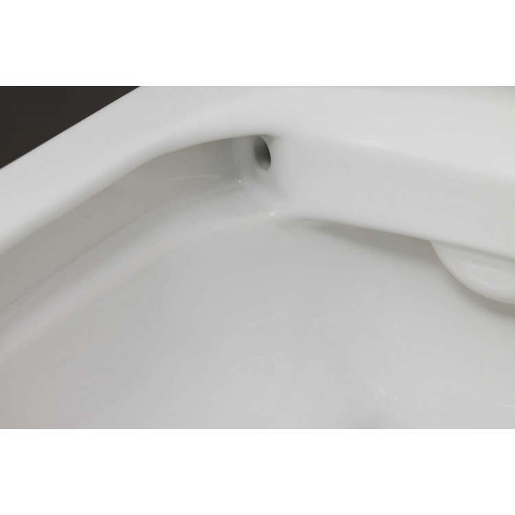 Piekaramais pods Duravit D-Neo Rimfree, Bez vāka, Balts