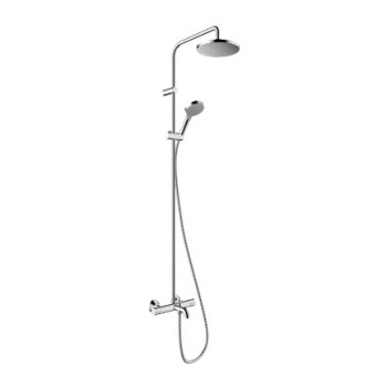Dušas sistēma Hansgrohe Vernis Blend Showerpipe 200 1jet EcoSmart ar termostatu 26079000 Hromēts