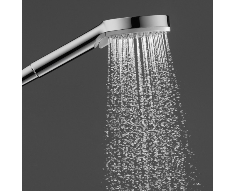 Dušas sistēma Hansgrohe Vernis Blend Showerpipe 200 1jet EcoSmart ar termostatu 26079000 Hromēts