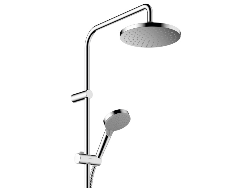 Dušas sistēma Hansgrohe Vernis Blend Showerpipe 200 1jet EcoSmart ar termostatu 26079000 Hromēts