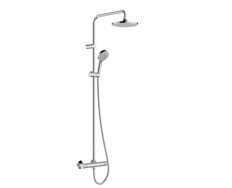 Dušas sistēma Hansgrohe Vernis Blend Showerpipe 200 1jet EcoSmart ar termostatu 26089000