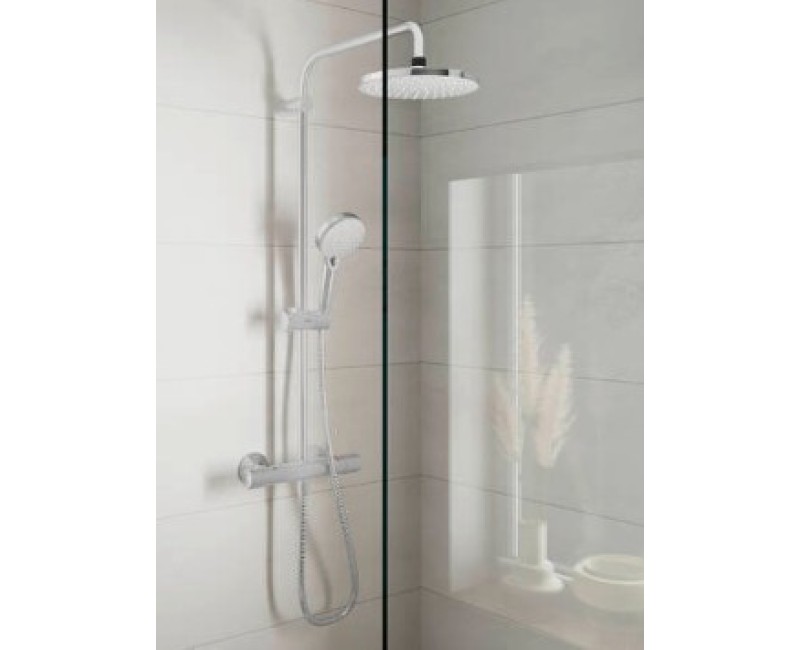 Dušas sistēma Hansgrohe Vernis Blend Showerpipe 200 1jet EcoSmart ar termostatu 26089000