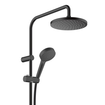 Dušas sistēma Hansgrohe Vernis Blend Showerpipe 200 1jet EcoSmart ar termostatu 26089670 Melns Matēts