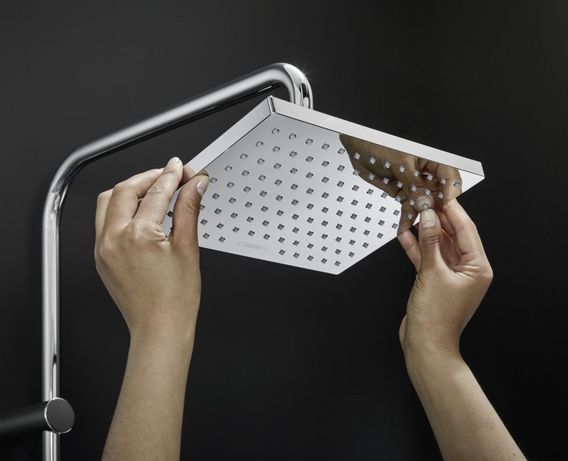 Dušas sistēma Hansgrohe Vernis Shape Showerpipe 230 1jet EcoSmart Ar termostatu  26097000