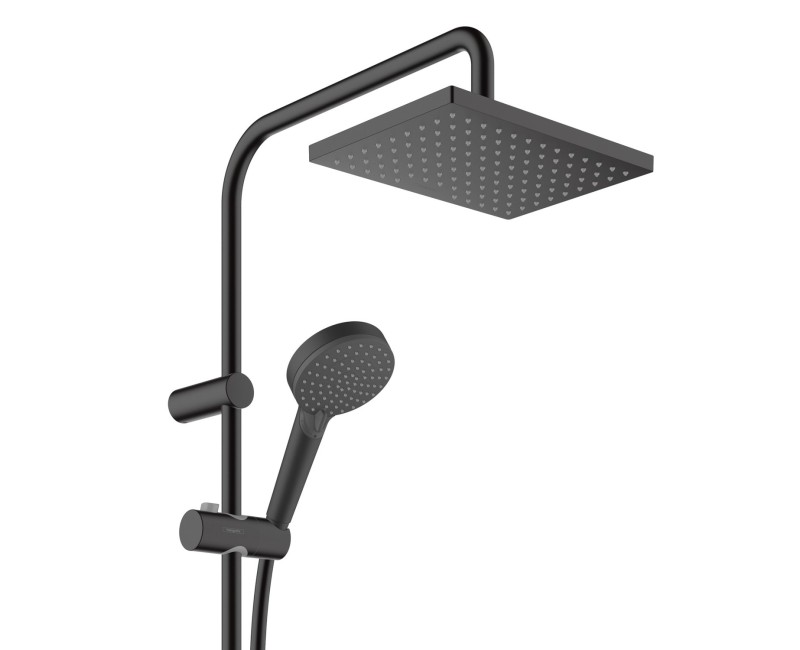 Dušas sistēma Hansgrohe Vernis Shape Showerpipe 230 1jet EcoSmart Ar Termostatu 26097670