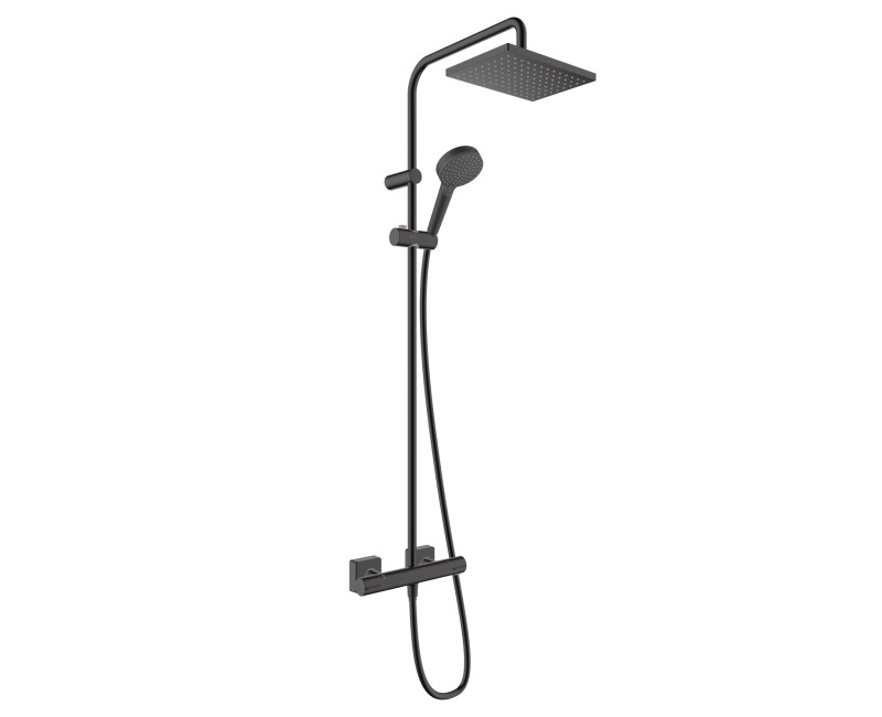 Dušas sistēma Hansgrohe Vernis Shape Showerpipe 230 1jet EcoSmart Ar Termostatu 26097670