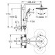 Dušas sistēma Grohe Vitalio Joy System 260 ar Termostatu Phantom black 26403KF2 Dušas sistēma Grohe Vitalio Joy System 260 ar Termostatu Phantom black 26403KF2
