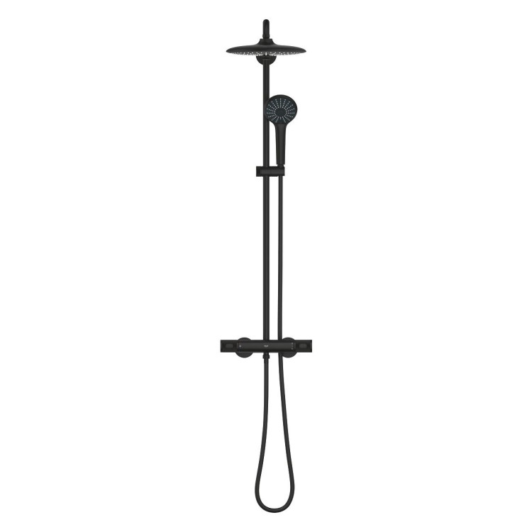 Dušas sistēma Grohe Vitalio Joy System 260 ar Termostatu Phantom black 26403KF2 Dušas sistēma Grohe Vitalio Joy System 260 ar Termostatu Phantom black 26403KF2