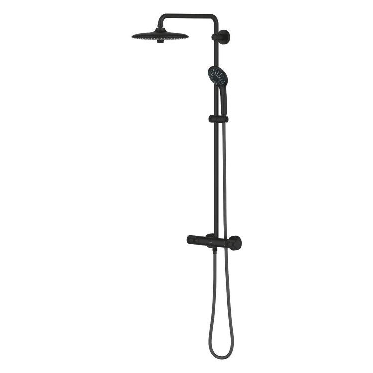 Dušas sistēma Grohe Vitalio Joy System 260 ar Termostatu Phantom black 26403KF2 Dušas sistēma Grohe Vitalio Joy System 260 ar Termostatu Phantom black 26403KF2